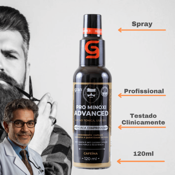 💥 Kit 3 Pro Minoxi Advanced 120ml – O Tratamento Mais Potente para Cabelos, Barba e Sobrancelhas! 💥