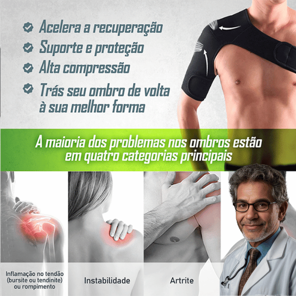Ombreira Ortopédica Suporte Ombro Neoprene Tensor