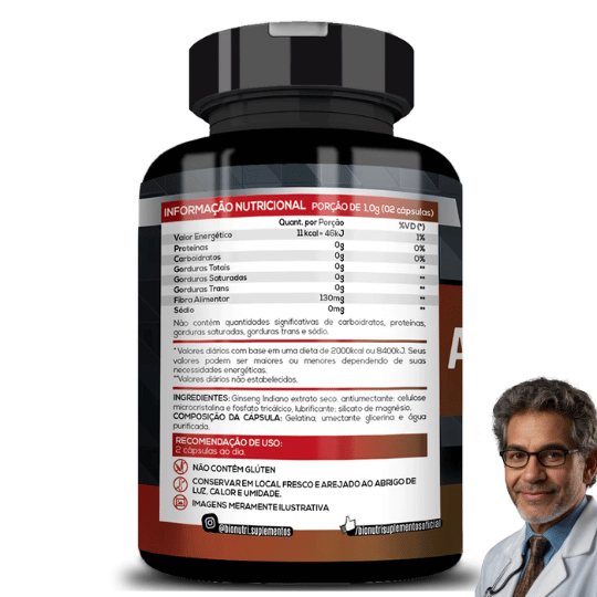 Super Kit Feno Grego + Tribus + Maca Peruana Negra + Ashwaganda 120 Capsulas - Bionutri