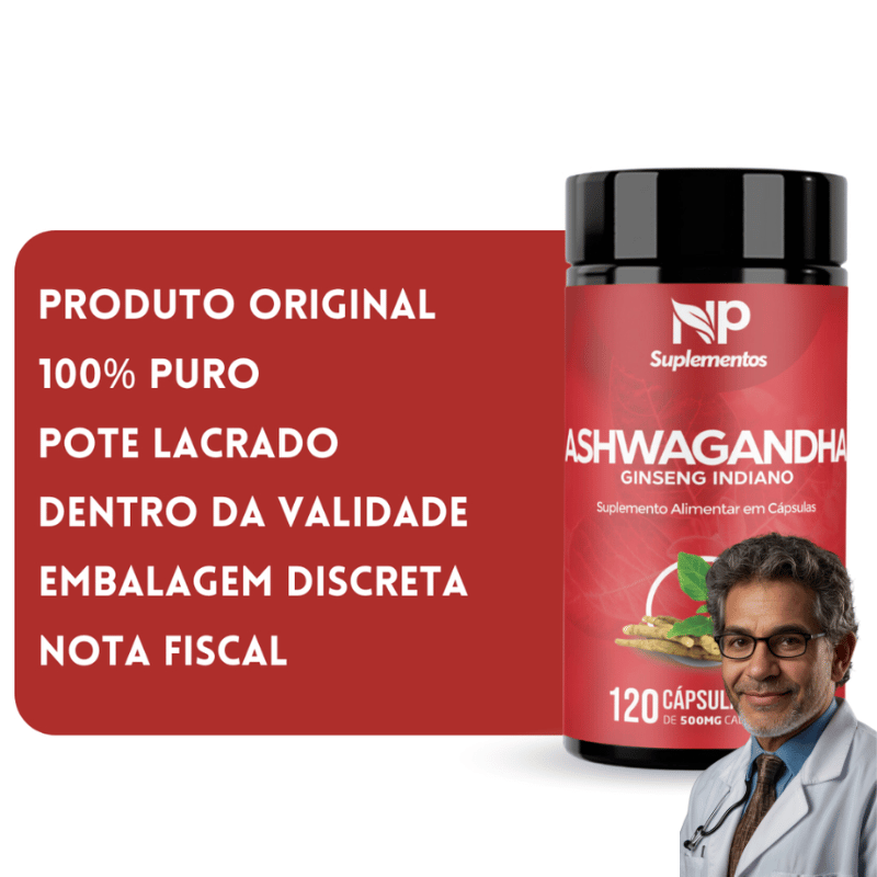 Ashwagandha 500mg - Ginseng Indiano 100% Puro