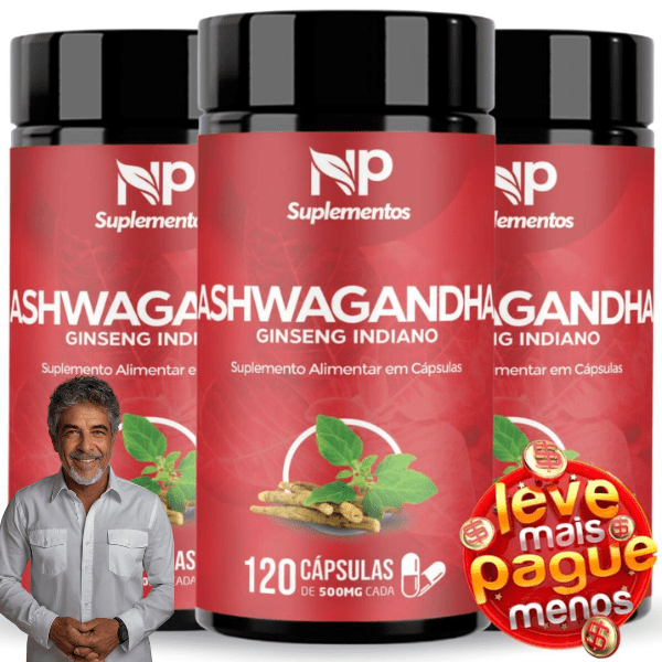 ⭐Ashwagandha Kit Leve 3 Pague 2 - 100% Puro Ginseng Indiano