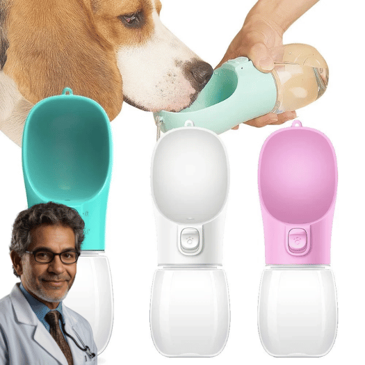 Garrafa de Água para Passeio Portátil para Cachorro ou Gato Bebedouro Pet 350ml