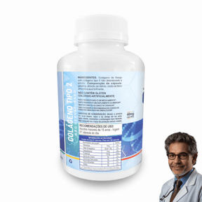 Colágeno Tipo 2 UC II 40mg 120 Cápsulas com Cloreto de Magnésio 120 Cápsulas 500mg