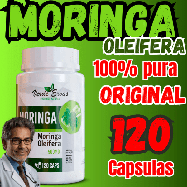 Moringa - A Planta da Vida 120 CÁPSULAS, TRATAMENTO DE 1 MÊS