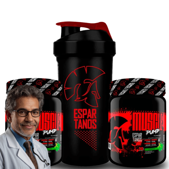 Kit 2x Pré Treino Muscle Pump 300g + Shaker - Espartanos Suplemento em Pó Premium Direto de fábrica.
