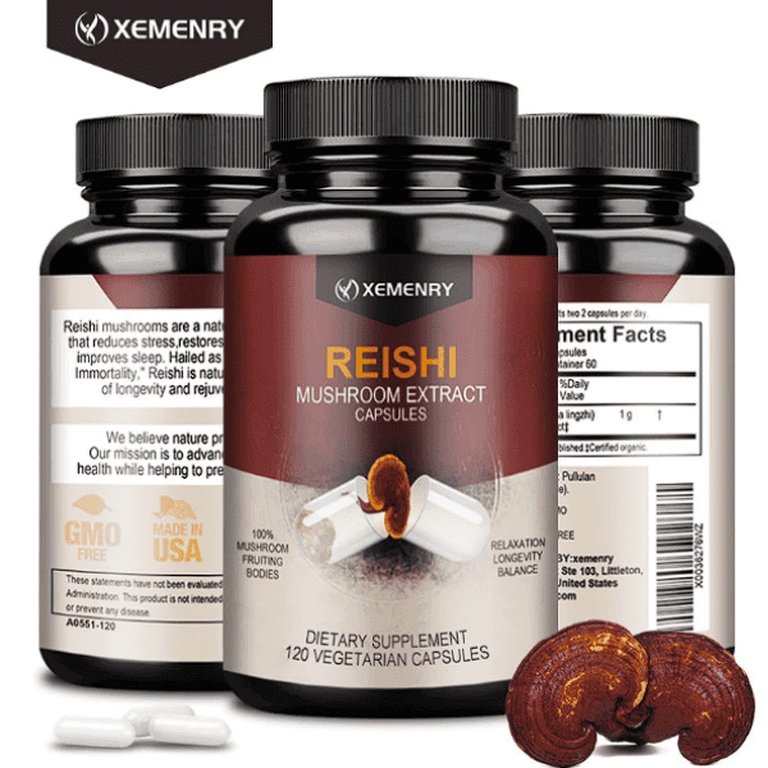 Cogumelo Reishi Vermelho Cápsulas Extrato Restaura A Mente E O Corpo-Melhora Sono