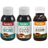 Kit Óleo Capilar Keratex: Rícino + Coco + Alecrim (60ml)